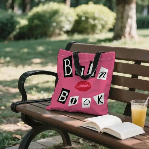 Accessories - Mean Girls Burn Book Lip Tote Bag, Double Sided Canvas Material
